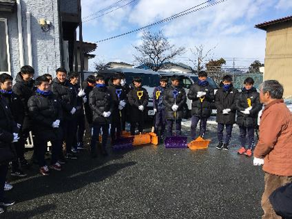 ユース 天童市長岡地区雪かき ゴミ拾い活動 報告 モンテディオ山形アカデミー スポーツ山形21女子駅伝